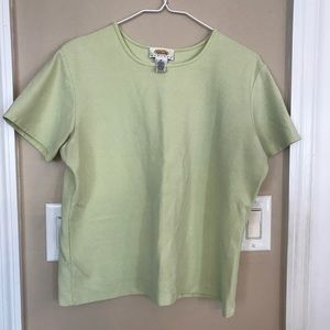 Talbot’s soft lime green top size petite medium